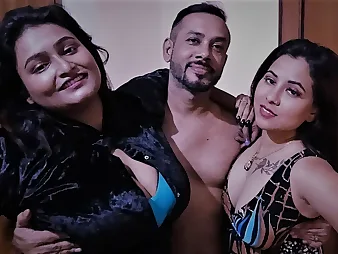 Tina, Suchorita & Rahul, Authoritative flick, Part 1: A filthy triptych nigh two busty babes