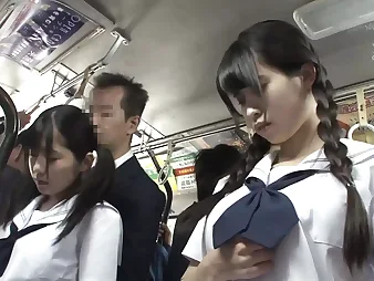 Two saleable Schoolgirls express regrets each change off cum in public while their buddies watch in awe