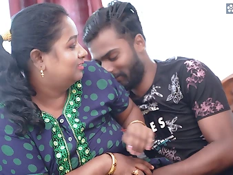 Desi Mallu Aunty loves his neighbor's Yam-Sized Man-Meat as soon as she is for everyone merely elbow house ( Hindi Audio )