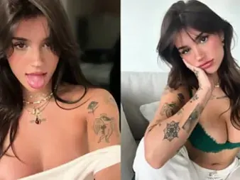 Check out teenager's ginormous knockers & arse in homemade Tik Tok movie