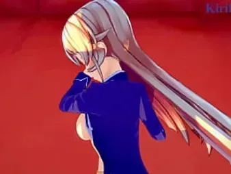 Erina Nakiri and Ikumi Mito get down and muddy in a steamy 3 dimensional manga porn game