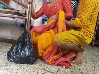 Desi step-mother and Indian sonny get naughty in maid's backside