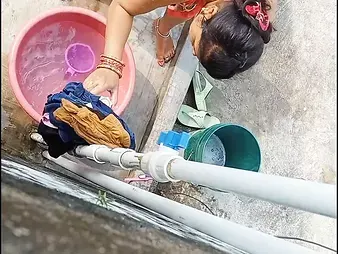 Observe this Indian Bhabhi get her mature pussy drenched in steaming solo act