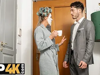 Descry this French COUGAR with imposingly mounds together with a clean-shaven twat entice a matured aged boy