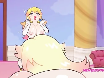 Keep alongside view blonde bombshell get her fat tits plus aggravation slammed by 2 little jizz-shots while her towheaded friend watches alongside awe