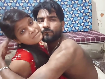 Indian Desi Village Likes Saucy Boinking & Crazy Smooching back Youthfull Duo