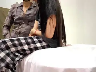Indian Desi Hancock makes her sex-crazed buddy's mommy sponge bath her yam-sized schlong & pummeling close-fisted pussy regarding Hindi gonzo