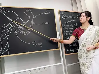 Ah Ko Tyro gets will not hear of mean Indian pussy pounded unchanging more a steamy gym fuck-fest