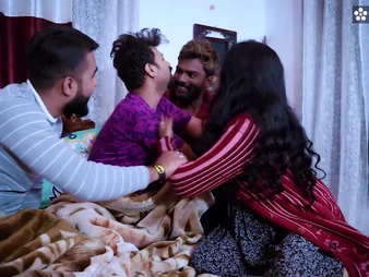 Indian MILF Riya Boudi shares her cheating cut corners almost his 3 buddies, gets a cumload nearby her mouth & more!