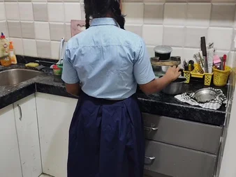 Hot Indian college girl's first stage home stick out with stepbrother in hot homemade dusting