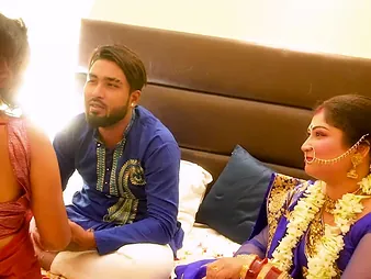 Desi Aunty & Step-Sis share cooch tonguing & humidity orgy in a great deal Desi village