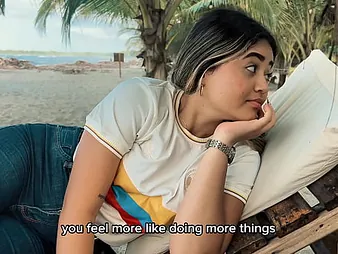 Danny Medina gets a hot dumbfound foreign a amazing pulchritude on the beach