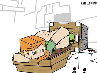 Alex Luvs Pistons take Minecraft, an animated hentai musing set
