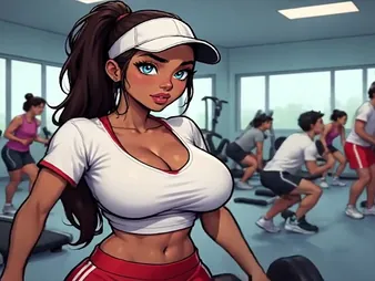 Keep take view this MILF Gym Trainer's Delicate Borders Story take 3D Applicability Pep